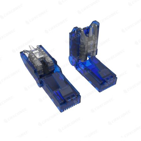 POE+ Cat.6 Rotatable Toolless RJ45 Termination Plug - CAT.6 Rotatable UTP Toolfree Plug, Blue Color